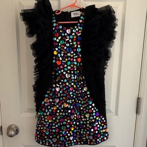 Lola + The Boys Black Gemstone Kids Costume Dress